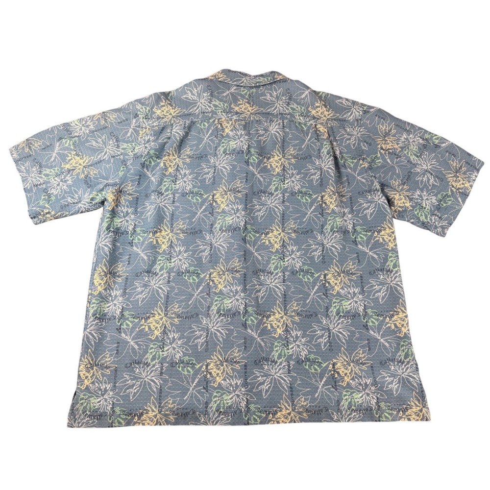 Vintage Callaway Golf Hawaiian Shirt Mens XXL Blue Floral Odyssey Ben Hogan - Picture 3 of 6